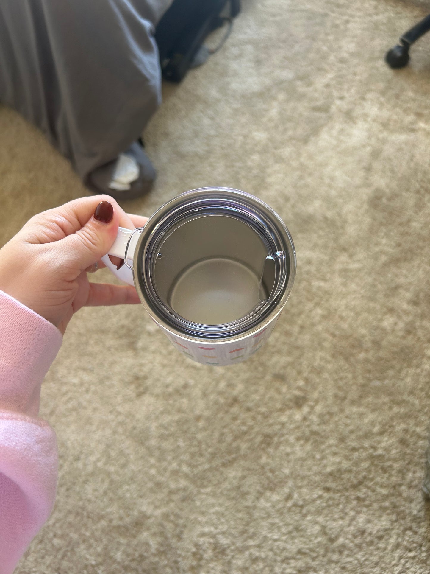 Multi Colored Hearts To Go Mug