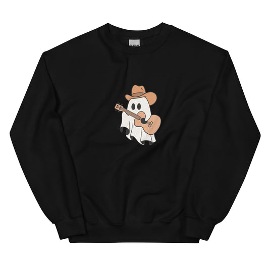 Cowboy Ghost with Guitar Crewneck