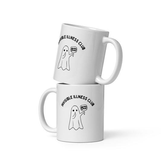 Invisible illness Club with Ghost Mug