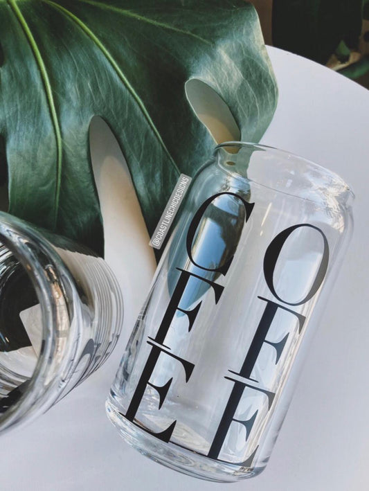 COFFEE iced coffee glass