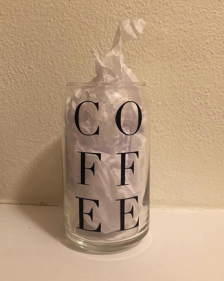 COFFEE iced coffee glass