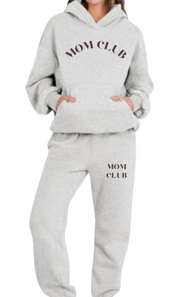 Mom Club Set in Ash Grey