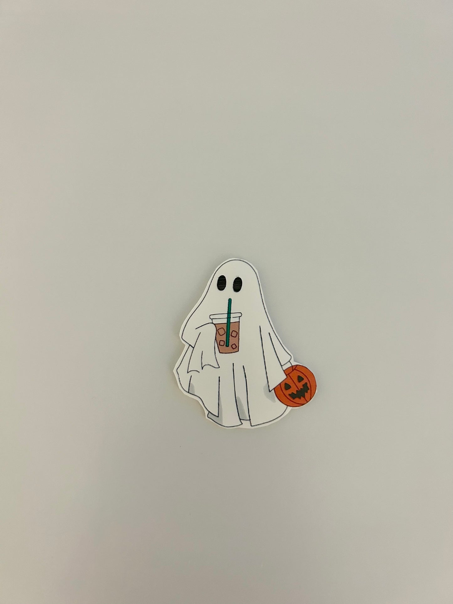 Ghost with coffee sticker