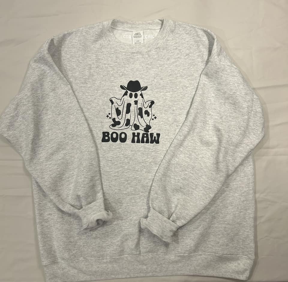 BooHaw Cowboy Ghost Crew Neck