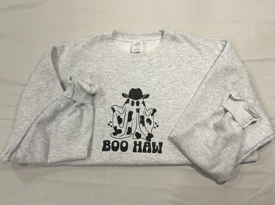 BooHaw Cowboy Ghost Crew Neck