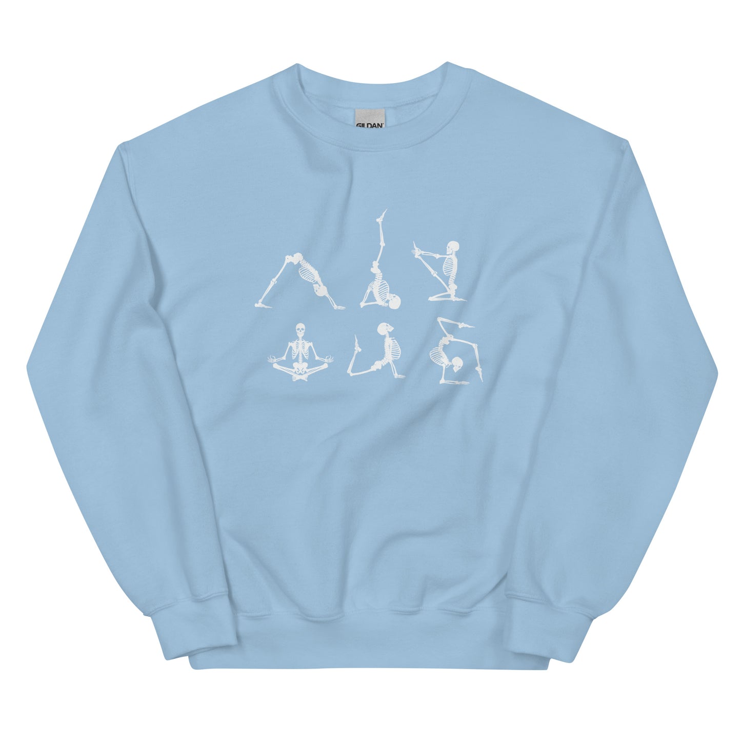 Skeletons doing yoga Crewneck