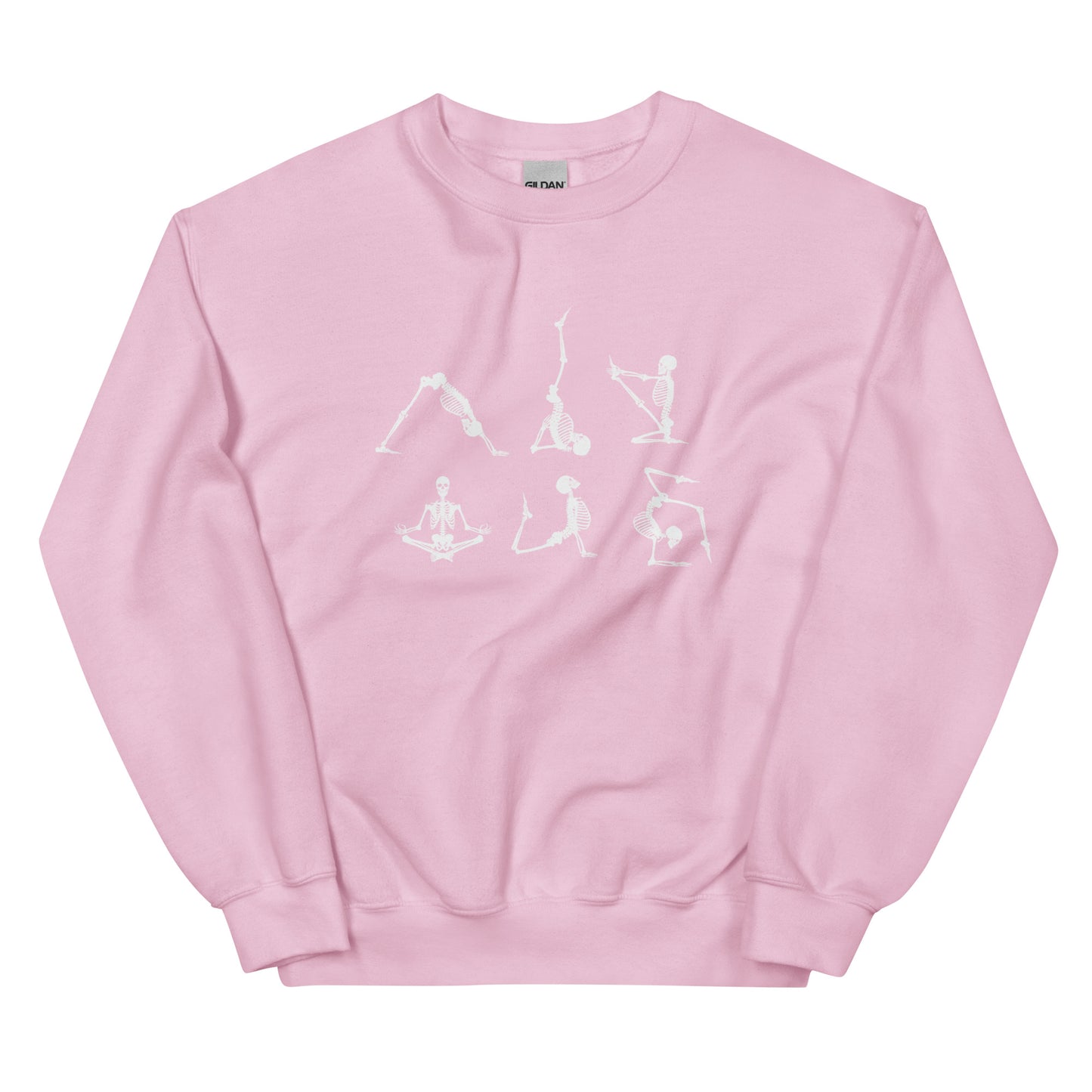 Skeletons doing yoga Crewneck