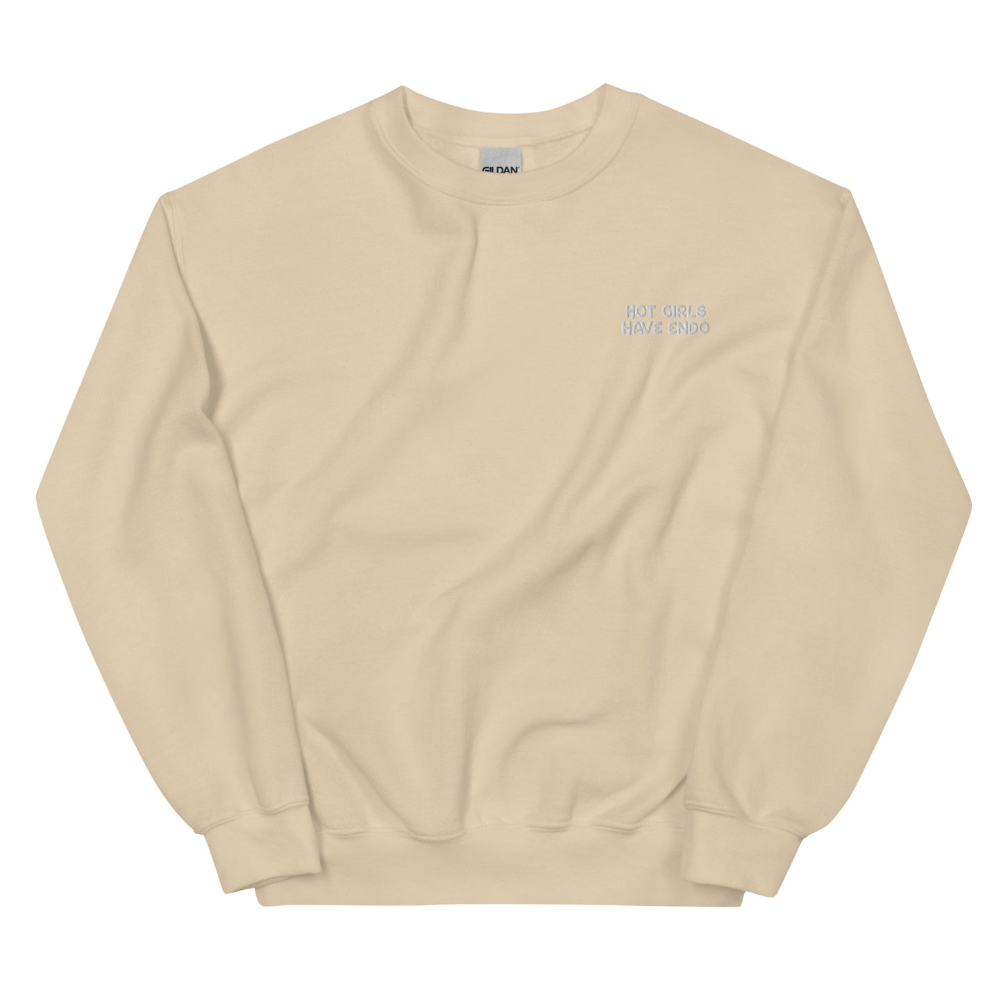 Hot Girls Have Endo Embroidered Crewneck