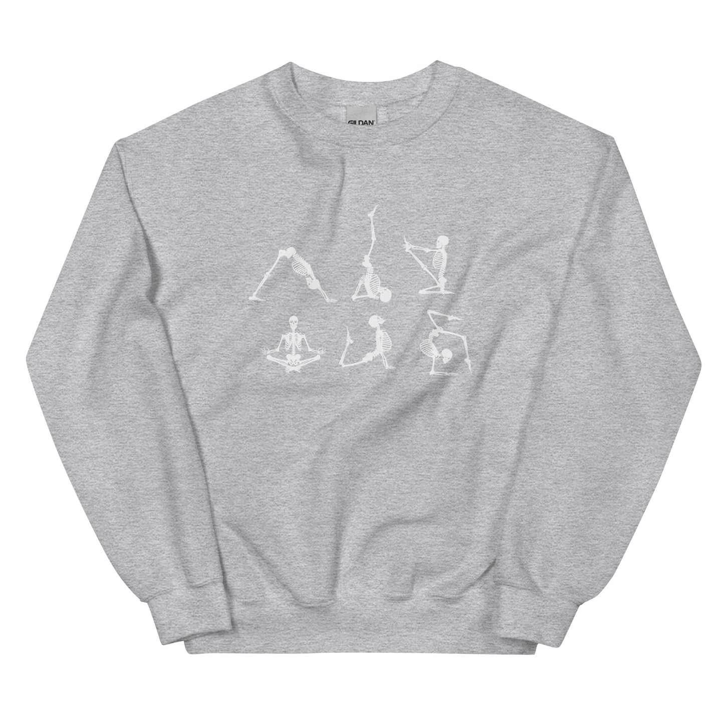 Skeletons doing yoga Crewneck